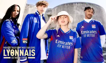 adidas présente un nouveau maillot pour l'Olympique Lyonnais, qui sera inauguré lors de l'Olympico contre l'OM.