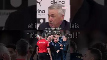 😱 Ancelotti choqué après une décision arbitrale #shorts #realmadrid