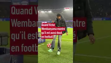 ⚽️👀 Wemby aussi doué au basket qu'au foot #sports #nba #psg