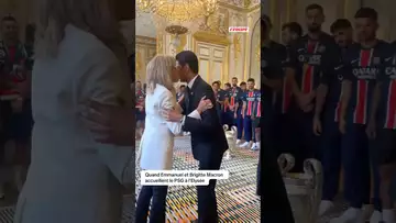 🇫🇷 Emmanuel et Brigitte Macron accueillent le PSG à l'Élysée #championsleague #psg #football