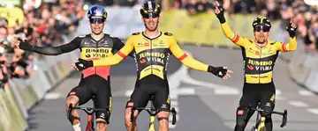 Laporte est fait chevalier par Van Aert et Roglic