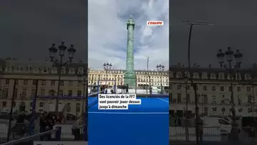 ​🤩​ Un terrain de padel éphémère installé place Vendôme à Paris ! #padel #alpineparismajor