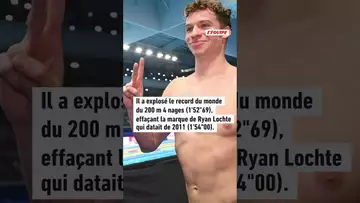 🔥👑 Léon Marchand a explosé le record du monde du 200 m 4 nages #shorts #leonmarchand