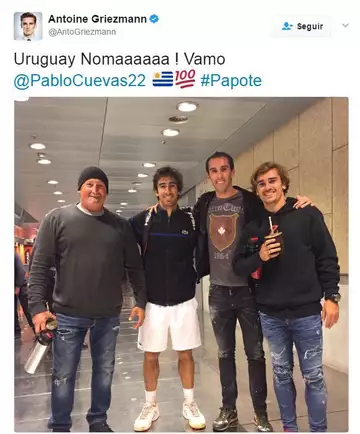 Griezmann admire les prouesses de Pablo Cuevas!