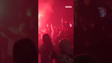 🔥 Bergame en feu après la victoire de l'Atalanta en Europa League ! #football #shorts #sports