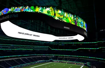 Super Bowl - Chiffres clés du tableau de bord vidéo installé par Samsung au SoFi Stadium