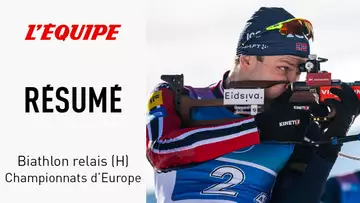 Le résumé du relais remporté par la Norvège - Biathlon - Championnats d'Europe (H)