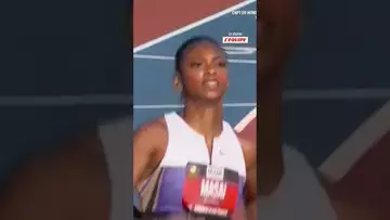 🌪️ Énorme performance de Masai Russell ! #athlétisme #grandslam #miami #russell