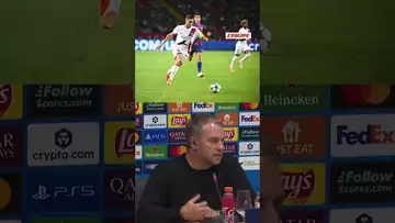🎩😳 Le coach de Barcelone Hansi Flick a salué la performance des Parisiens #psg #barça #flick