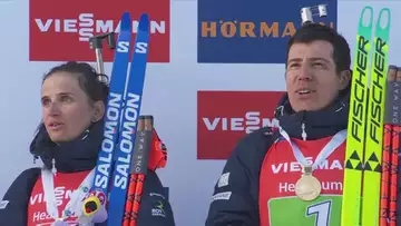Le résumé du relais mixte simple remporté par la France - Biathlon - Mondiaux