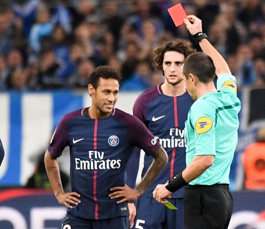 Neymar écope d’une suspension d'un match ferme après la rencontre OM-PSG