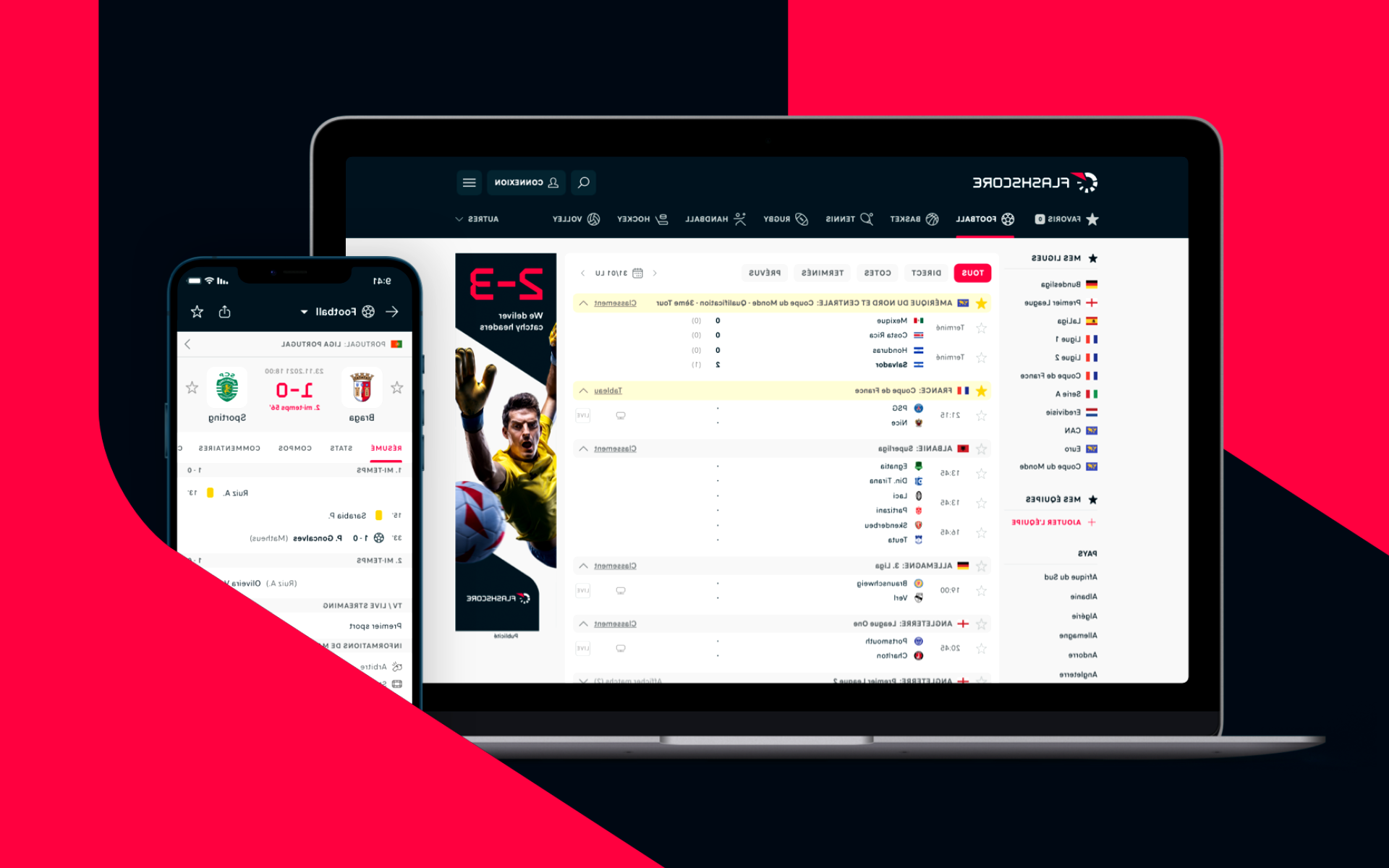 Flashscore, le site de résultats sportifs, se dote d