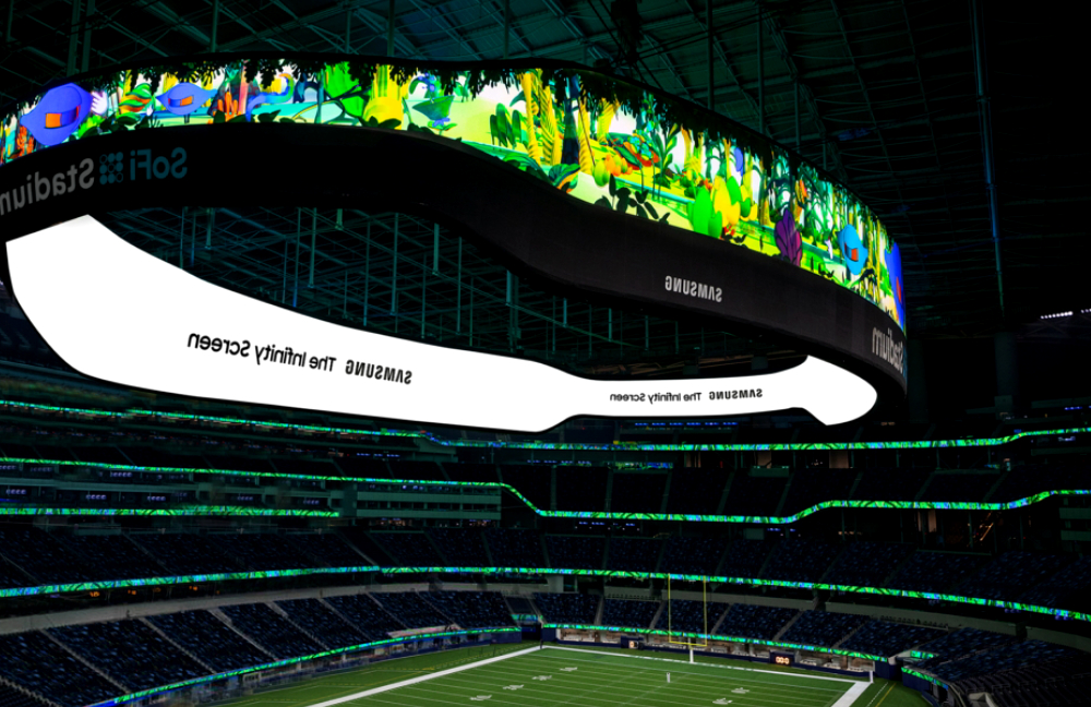 Super Bowl - Chiffres clés du tableau de bord vidéo installé par Samsung au SoFi Stadium