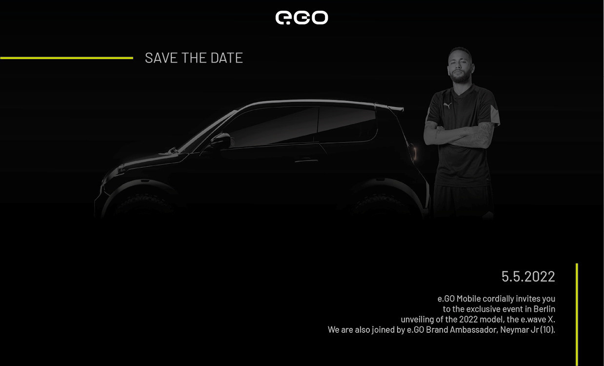 Neymar JR, nouvel ambassadeur de la marque automobile e.GO Mobile
