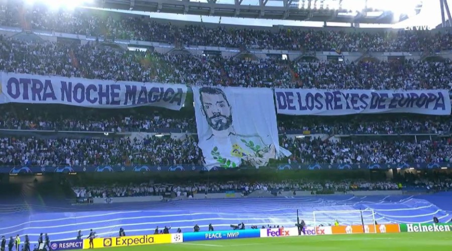 Le tifo kitsch du Bernabeu en l'honneur de Benzema