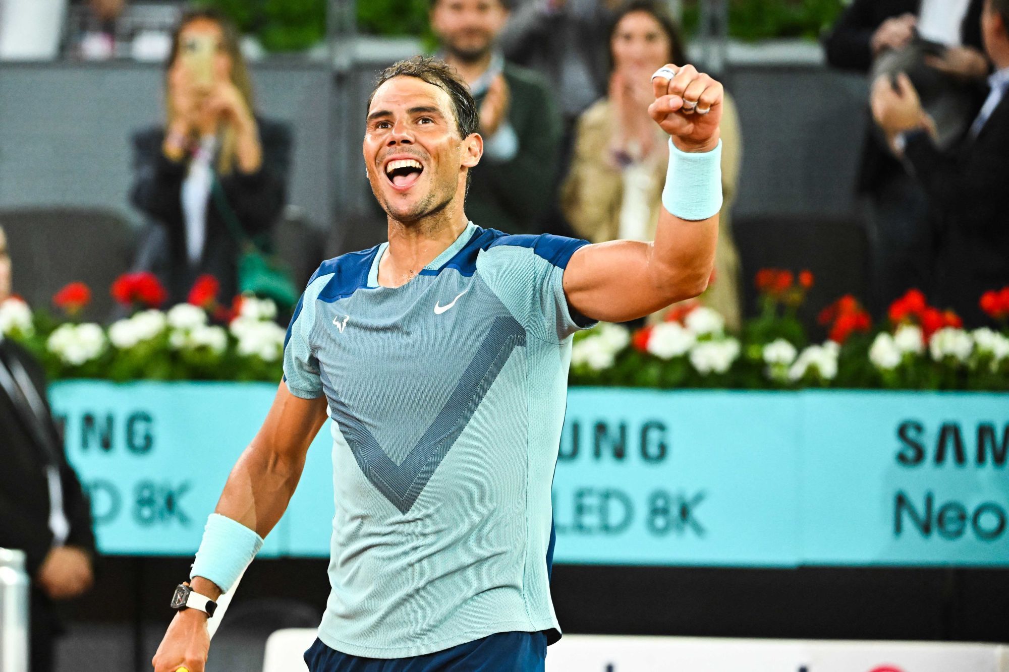 Rafael Nadal atteint les quarts de finale à Madrid après une énorme bataille contre Goffin.