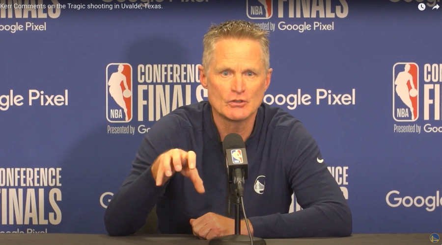 La réaction poignante de Steve Kerr à la tuerie du Texas