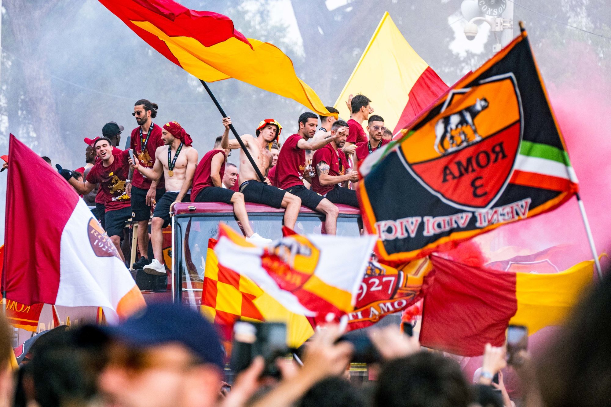 AS Roma : les champions d'Europe accueillis en héros